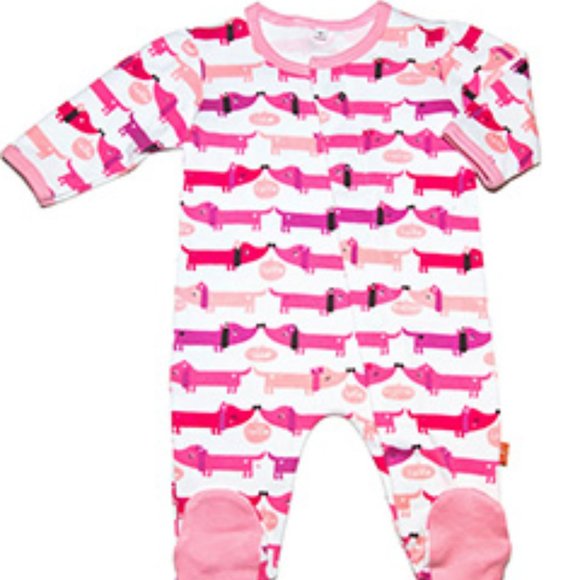 Magnificent Baby Other - Magnificent Baby Pink Hot Dog Footie